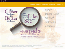 Tablet Screenshot of hearthsidefoods.com